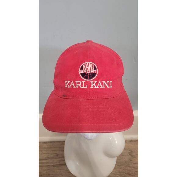 Vintage Karl Kani Sport Hat Red Embroidered Cap 90s Streetwear Hip Hop One Size - Picture 1 of 8